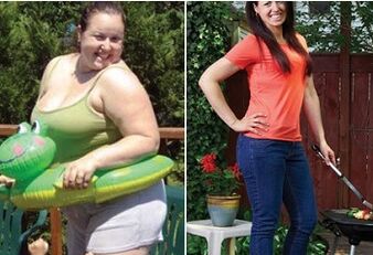 6 Foto della dieta dei petali prima e dopo